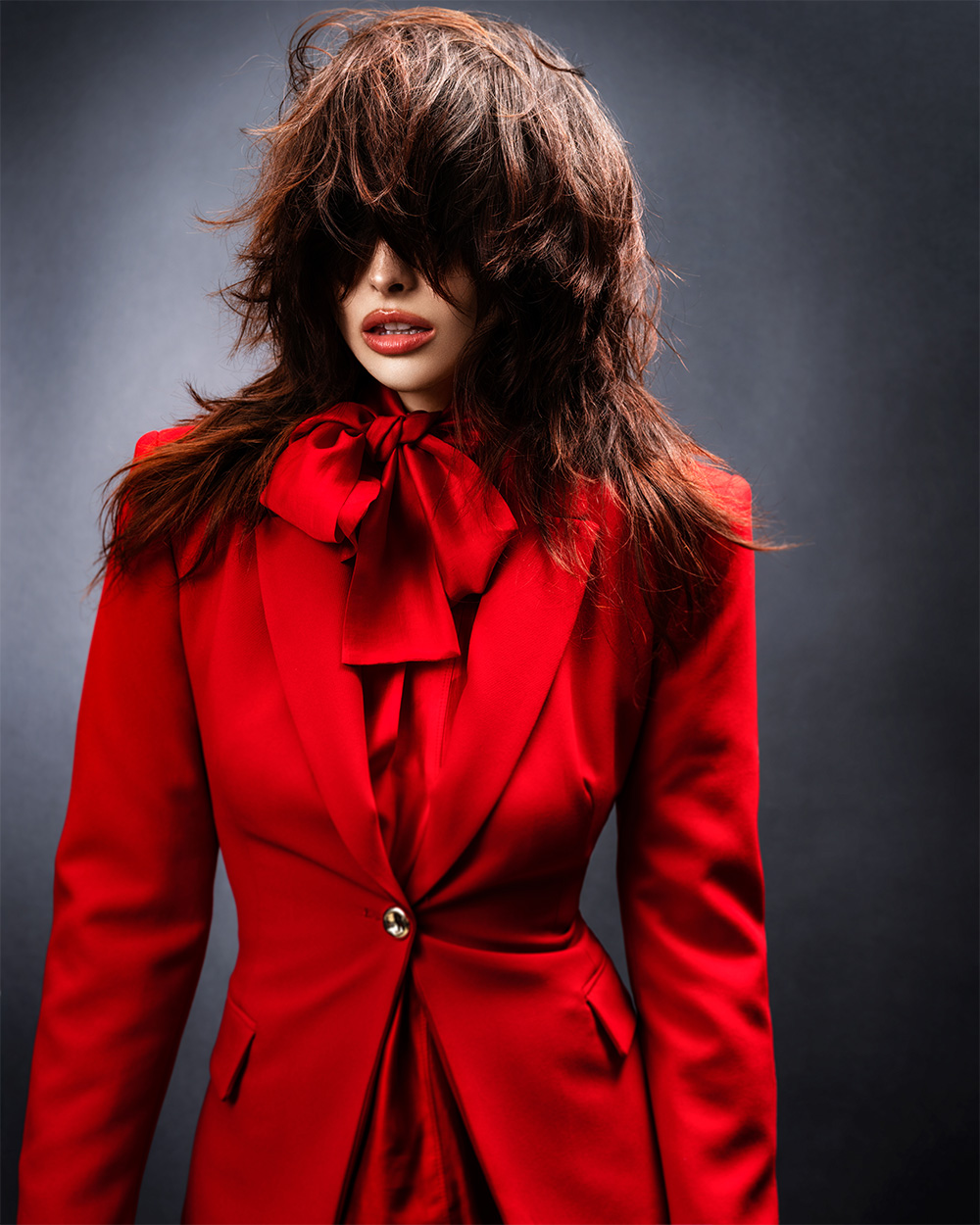 Voluminous Brunette Shag with Heavy Fringe – James Abu-Ulba – What You Seek Collection